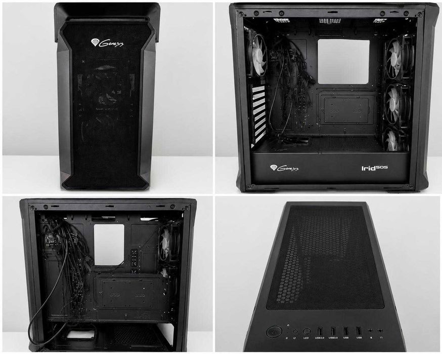 Carcasă Genesis Irid 505 + 4 ventilatoare | airflow foarte bun