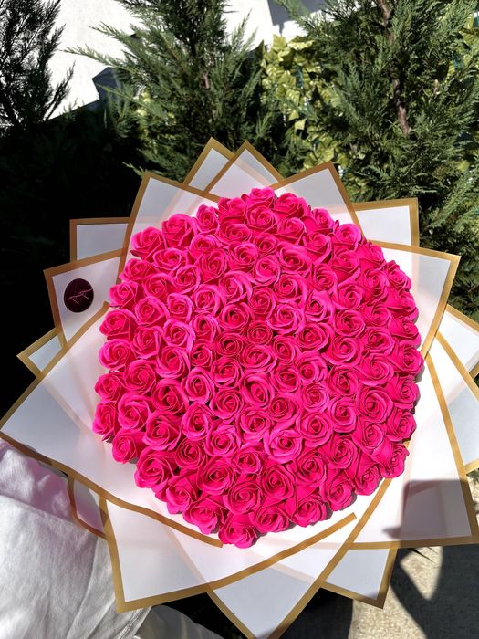 Buchet trandafiri săpun/ cadou ziua îndrăgostiților/ vday