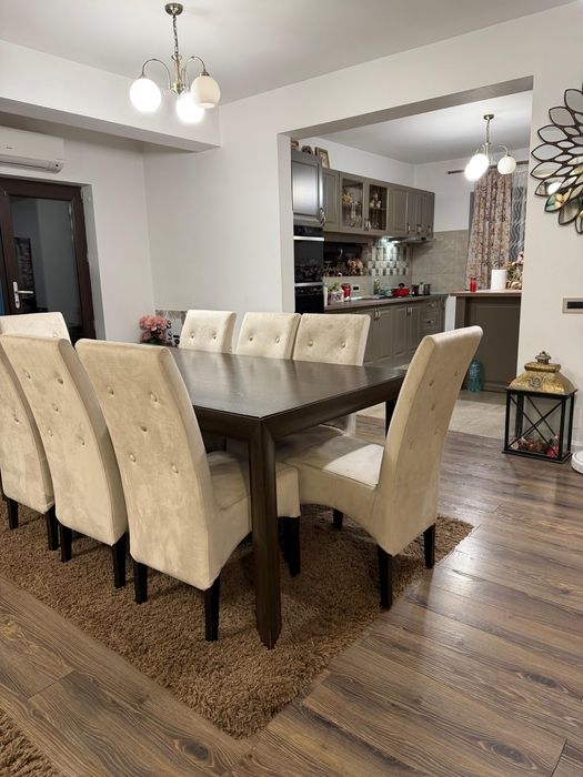 Masa lemn dining / sufragerie 8 persoane