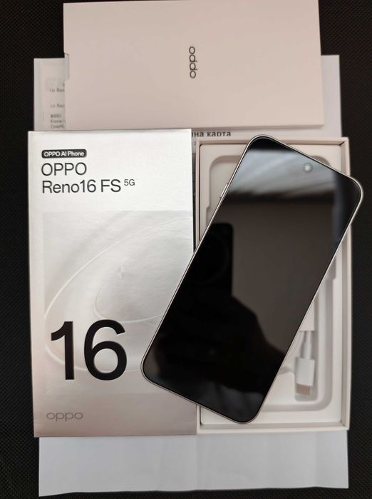 НОВ OPPO Reno16 FS 5G 512GB – Пълен комплект с 24 месеца гаранция и касова бележка
