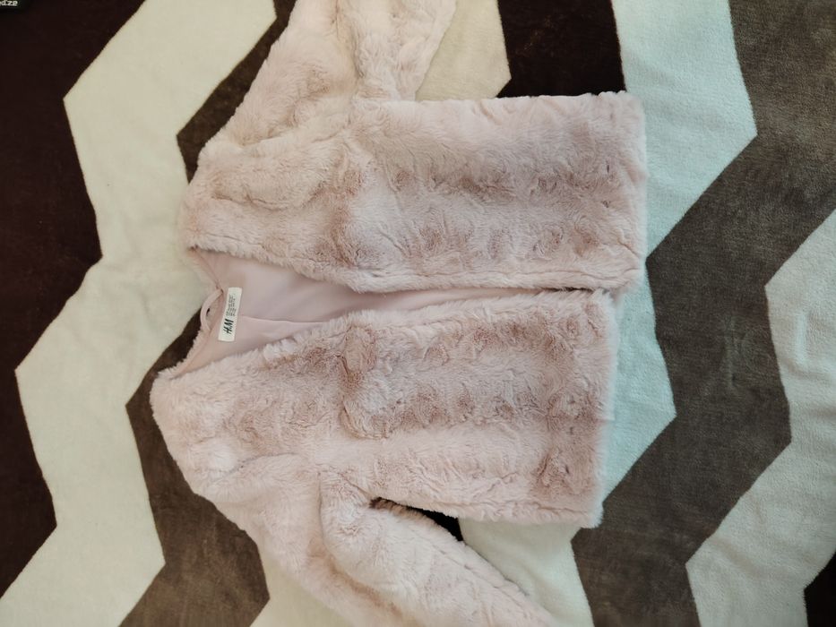 Rochie roz + blana roz fete 7-8 ani 122-128 cm