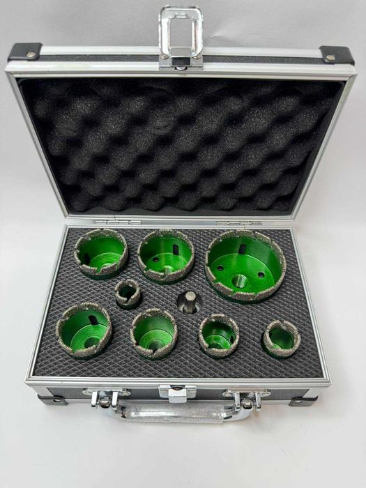 Комплект Диамантени Боркорони за сухо и мокро пробиване 8 части