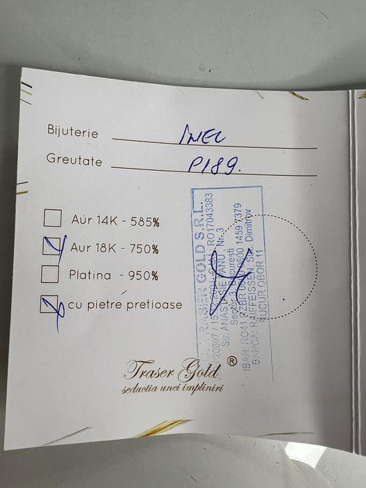 Inel de logodna aur alb 18K cu diamant si certificat de autenticitate!