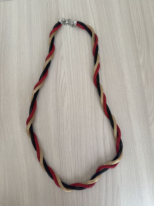 Колье красно-черно-золотое