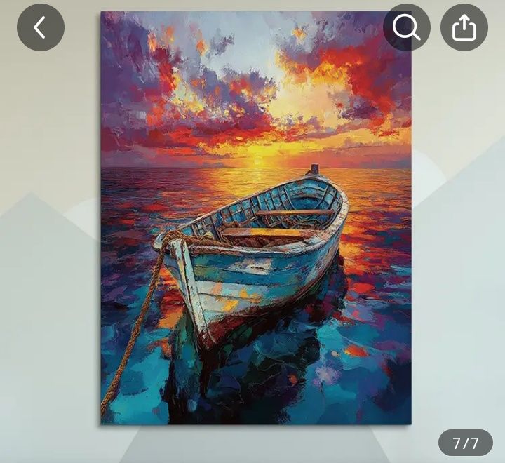 Художествена картина с букет лалета