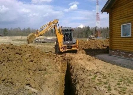 Копка траншей Подушка Лотки Канализация Экскаватор Шымкент