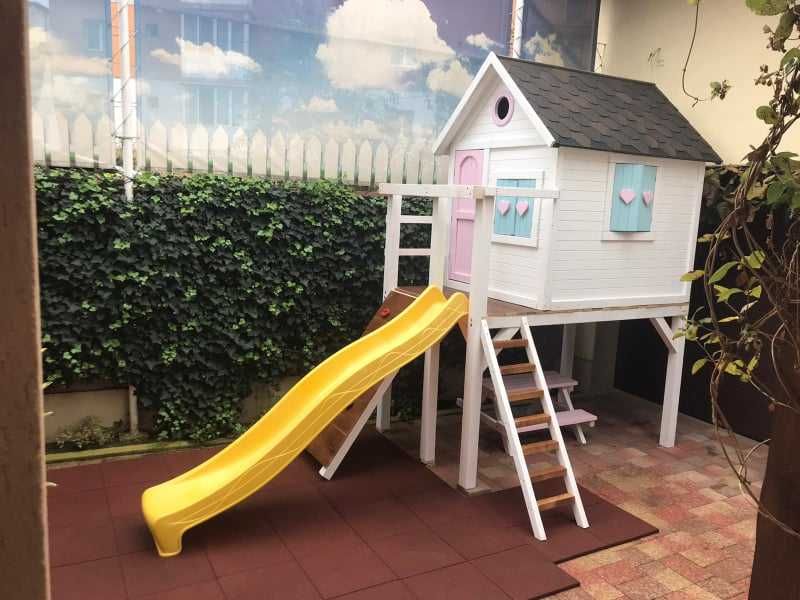 *New*  Casuta copii Emma, loc de joaca, tobogan, escalada, leagane