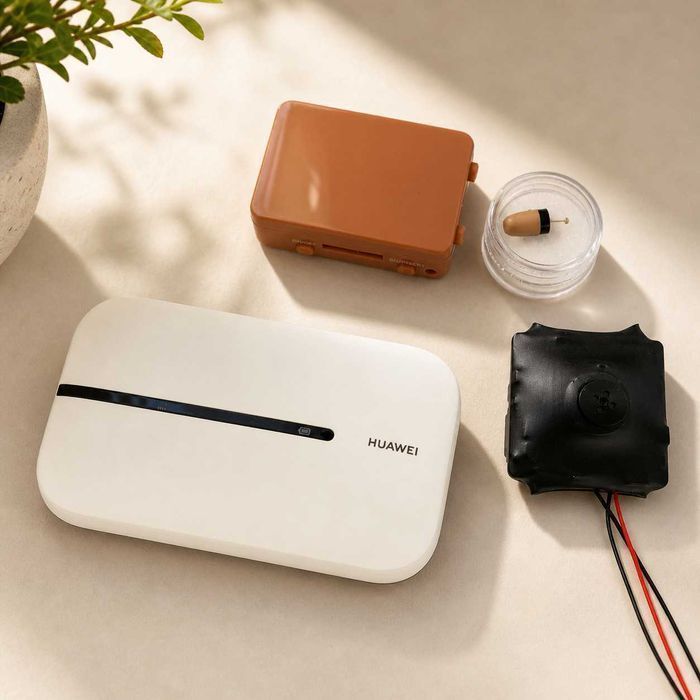 Sistem Audio-Video 2026 Cameră tip Nasture si Cutia GSM, Casca Copiat