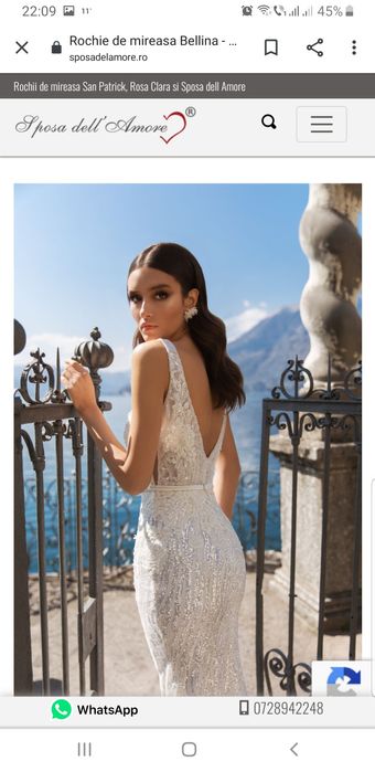 Rochie mireasa Sposa dell Amore, purtata o data