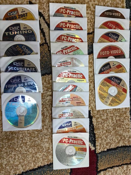 Cd/dvd-uri reviste ChipSpecial,FotoVideo si PcPractic