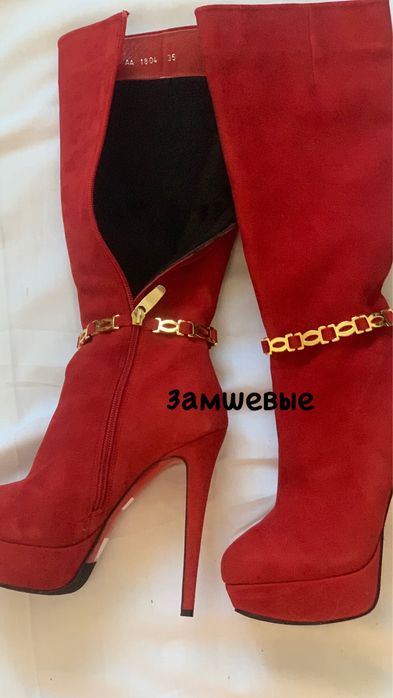Сапоги на каблуке Италия