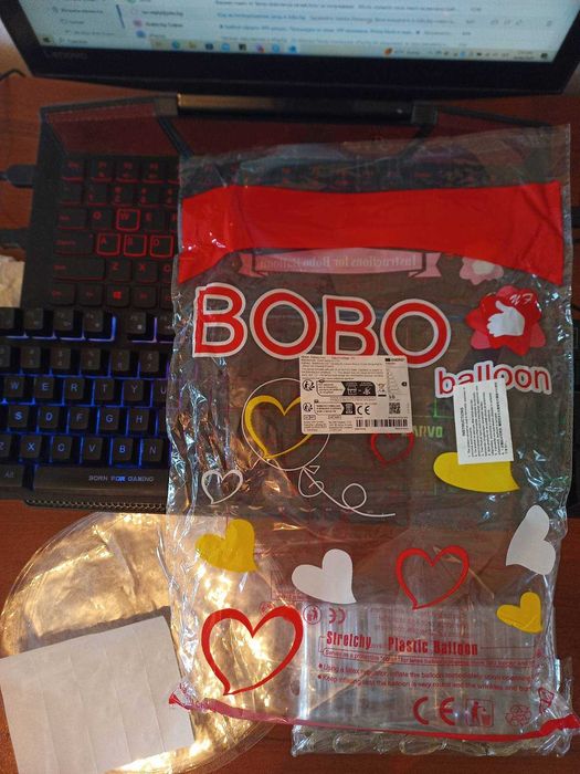 Балони светещи 10 бр - за с хелий, включени лепенки и лампички #парти