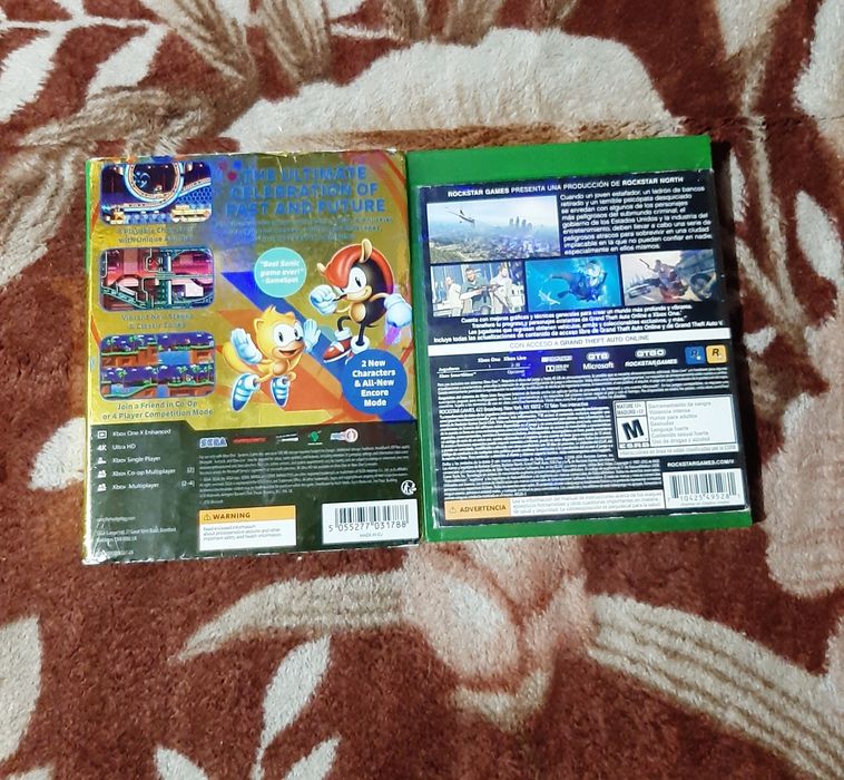 Vând gta 5 și sonic în stare bună Xbox one s x
