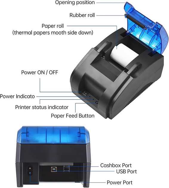 Кухненски Принтер Bisofice с USB и BT functions