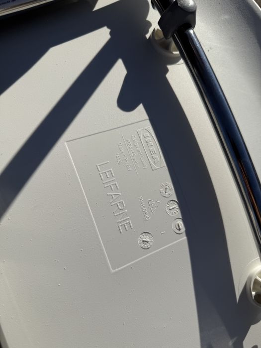 Scaune IKEA LEIFARNE albe cu picioare metalice set 30 buc