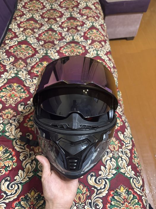 Moto shlem yangi 1 marta kiyilgan 100% jovop