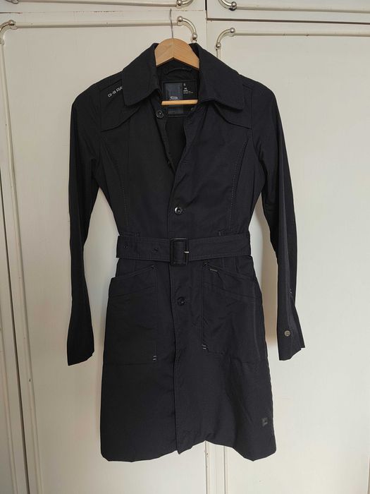 Дамски тренч от аутлет, G-Star RAW, размер XS, тъмносин, втален