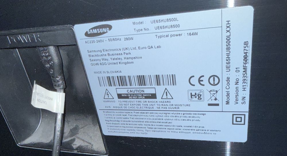 Samsung UE65HU8500 – 65” Curved 4K Smart TV