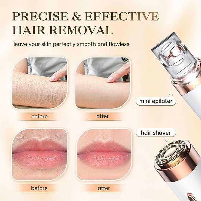 Нов Безболезнен тример и епилатор за лице тяло Уред косми жени красота