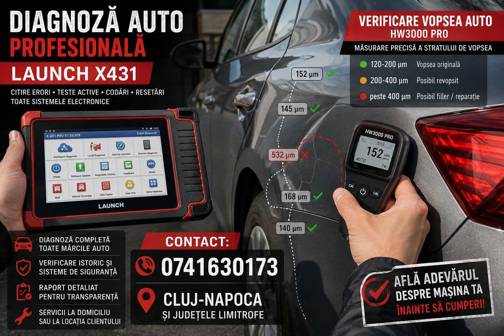 Servicii diagnoza auto. Tester auto / Diagnoza auto si tester auto pe teren. Toata gama auto.