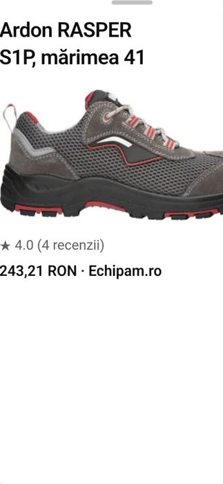 Pantofi protecție ARDON RASPER S1P – mărimea 41 – NOI