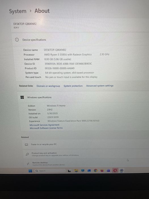 Laptop Lenovo Ideapad 3 17ALC6