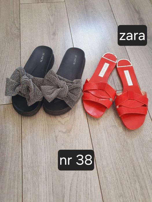 Papuci sandale  femei nr 38 37 36 zara hm adofas tommy