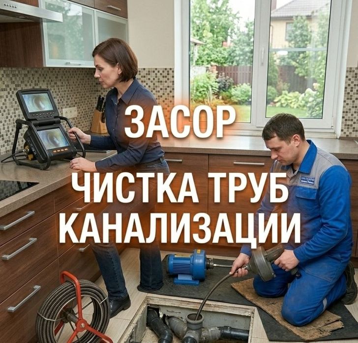 Услуги сантехника. Чистка конализации. ЗАСОР. Сантехник