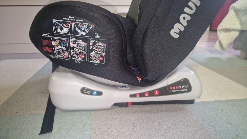 Scaun Auto Bebelusi Mavio®, Model G401, Safe Rider, ISOFIX, pentru Copii intre 0 si 12 ani,, ISOFIX, Centura in 5 Puncte, Protectie Impact Lateral