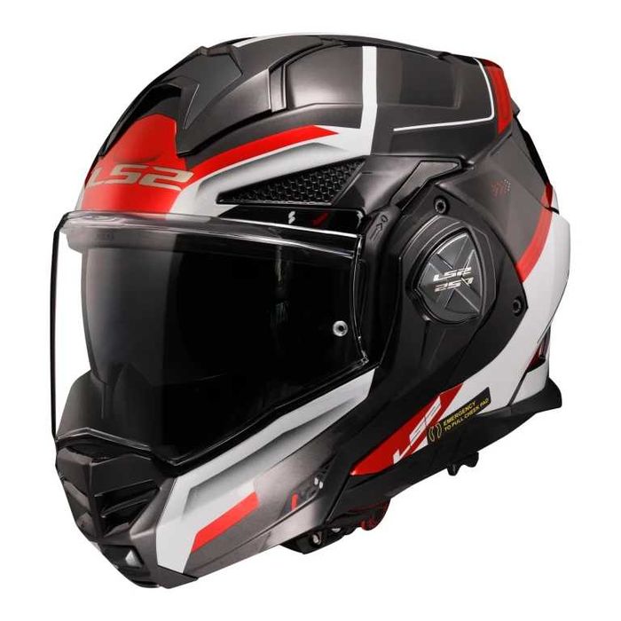 Каска LS2 Advant X Spectrum Black White Red Gloss