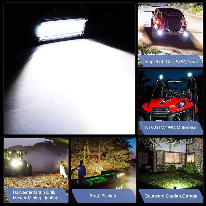 халоген диоден wl5936r-flood работна лампа 36w cree light bar ...