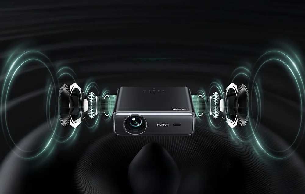 Videoproiector Aurzen Eazze D1 Pro, Full HD, 1920x1080p, 350 lm, Difuzoare Integrate