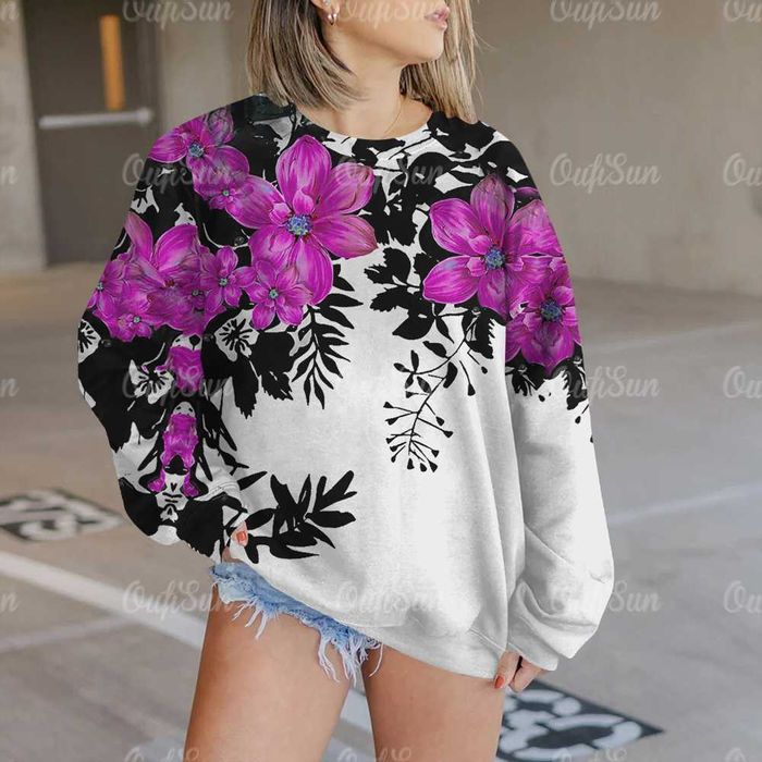 Женский свитер с принтом, пуловер  из микрофибры