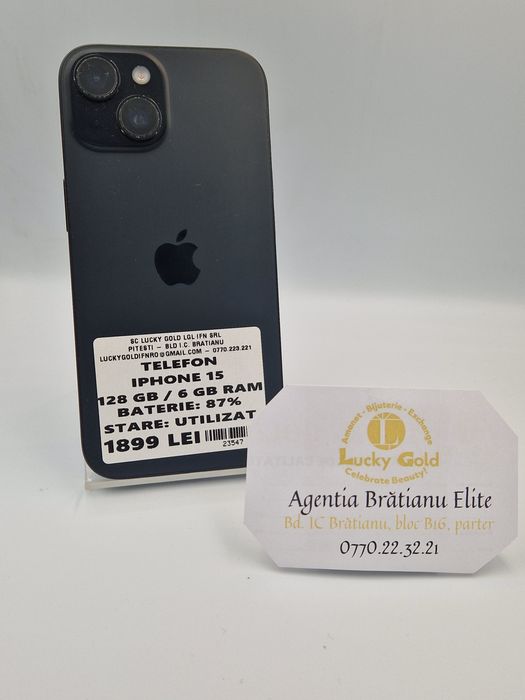 Iphone 15 128 GB Bat 87 % cod 23547