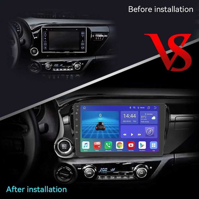 Мултимедия за Toyota Hilux Андроид навигация Carplay Android Auto 2DIN