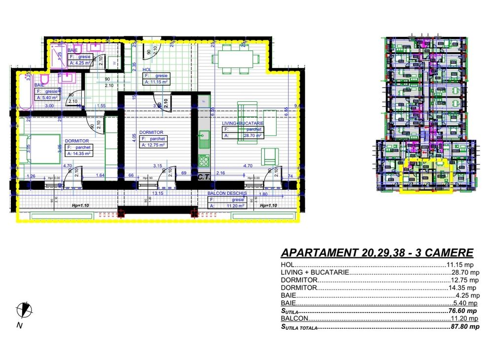 Apartament trei camere ultracentral