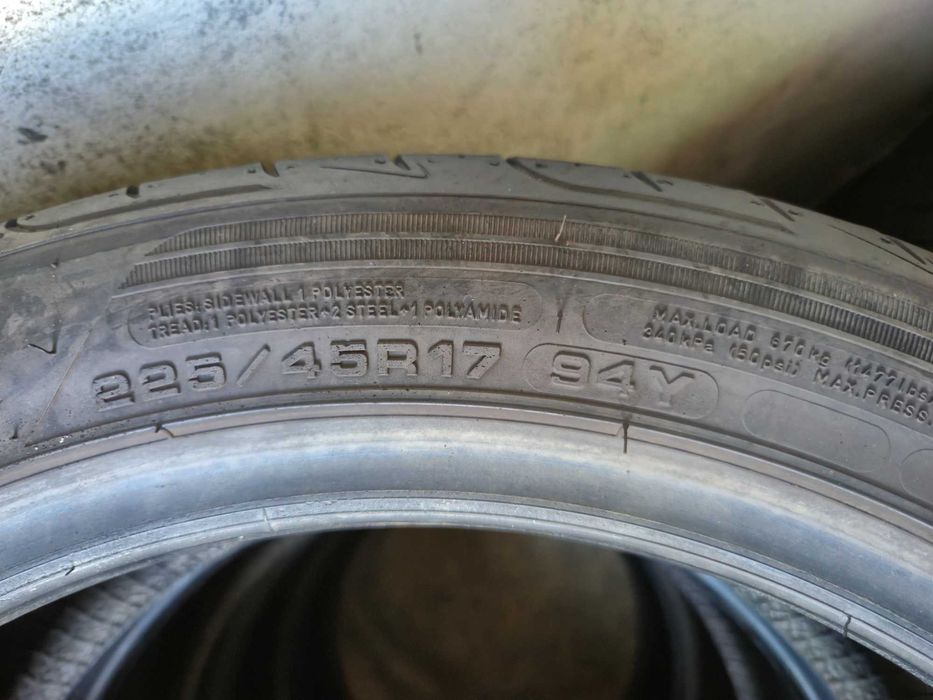4 Anvelope de VARA - 225/45/17 94Y - GoodYear Eagle F1 Asymmetric - CA NOI - DOT 2022 !