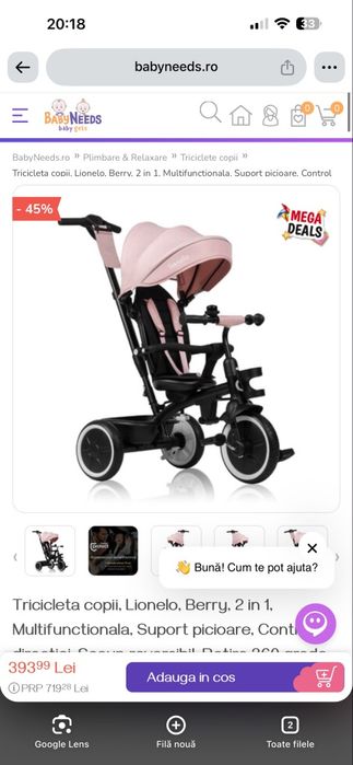 Tricicleta copii Lionelo Berry, Noua