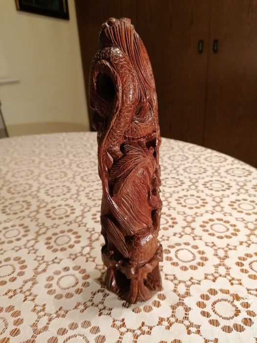 Оригинална дървена статуетка на богиня от индийската митология