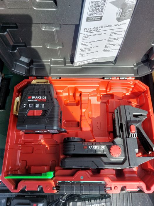 Nivela laser parkside performance 20v 3x360
