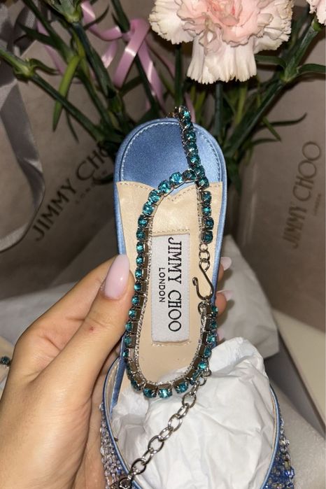 Pantofi Jimmy choo saeda crystal pe comanda