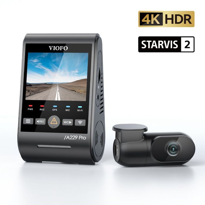 Viofo a229 pro 2ch двуканален видеорегистратор 4k+2k с двоен sony star