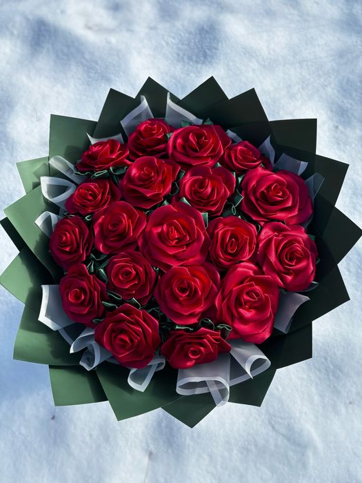 Buchet de flori din satin