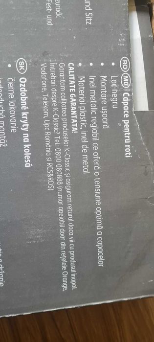 Van set capace roti noi nefolosite pe 14