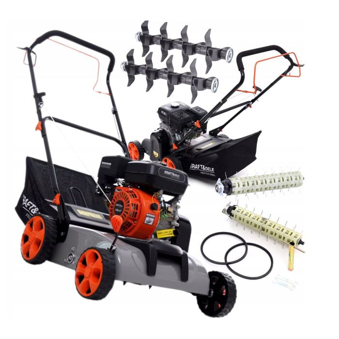 Aerator, scarificator si colector pe benzina, 4,8 kW / 6,5 CP, latime