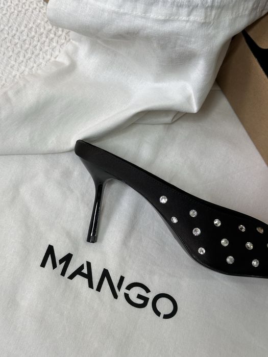 MANGO NEW коллекция туфли мюли каблуки камни