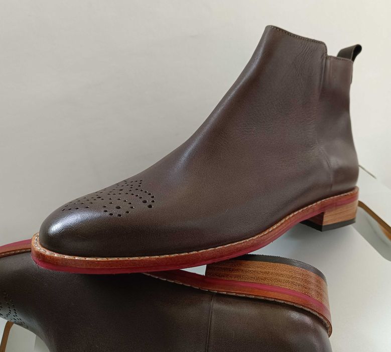 Ghete chelsea 38 39 40 41 lucrate manual Mahon London NOI piele natura