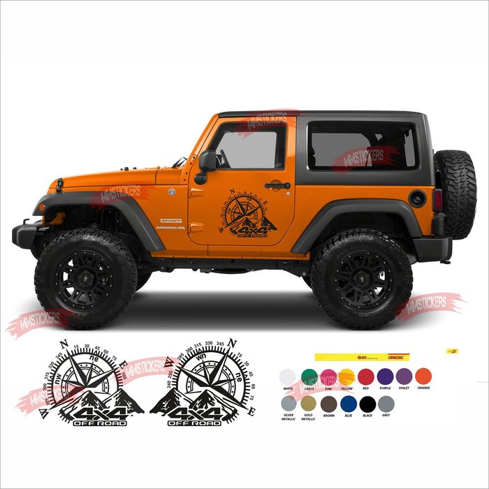 Компас 4×4 Off road стикер за джип