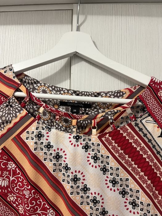 Bluză damă Comma, model boho/patchwork, mărime M