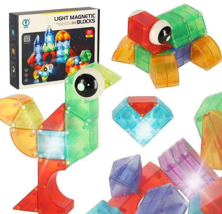 Магнитен LED Конструктор 32 елемента